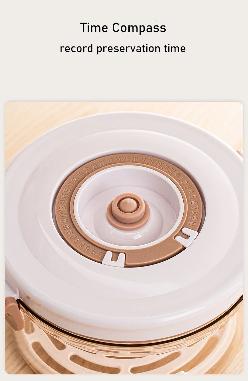 Vacuum Food Storage Box Fresh-Keeping Canister Sealed Storage Container Large Capacity Food Dispenser Kitchen Storage Box