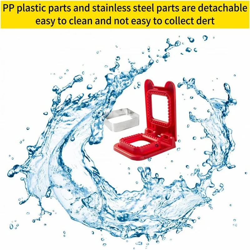 Sandwich Cutter and Sealer Flip Sandwich Cutting Tool for Kids Lunch Stainless Steel Blade Circular Sandwich Bread Toast Mold