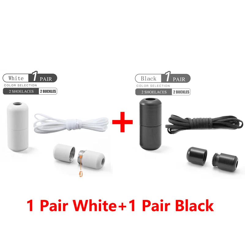 QuickFit™ Elastic No-Tie Shoelaces – Lazy Lock System for Trainers & Everyday Shoes (Kids & Adults)