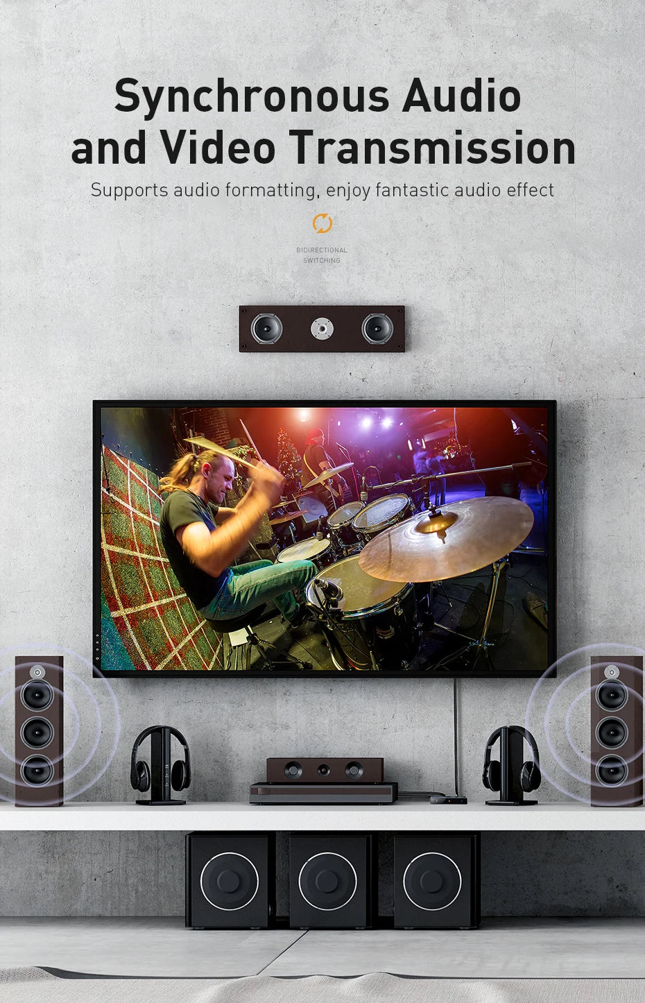 Baseus 4K HDMI-Compatible Switcher: Bi-Directional 2x1/1x2 Adapter for PS4, TV Box, Projector, Monitor – HDR & Audio Sync