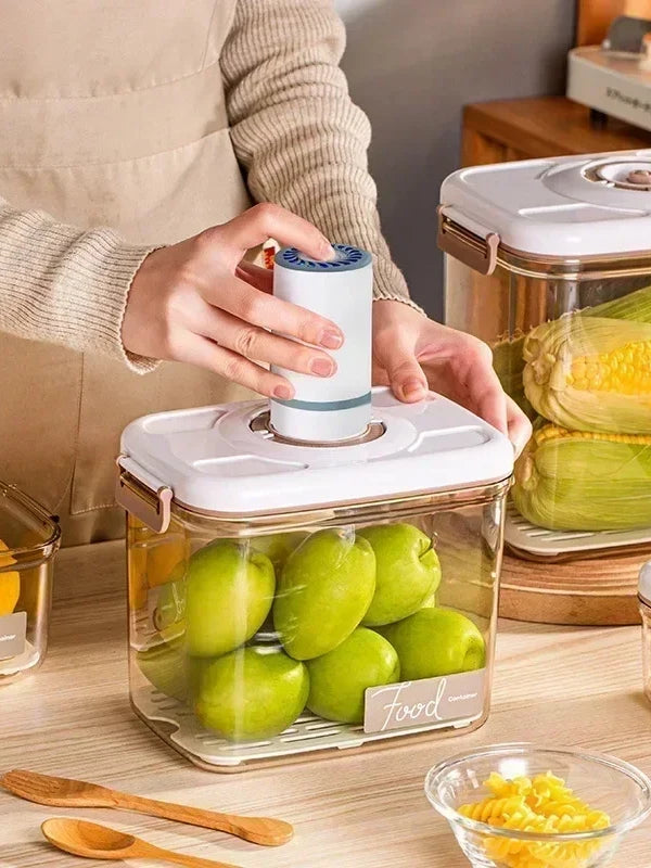 Vacuum Food Storage Box Fresh-Keeping Canister Sealed Storage Container Large Capacity Food Dispenser Kitchen Storage Box