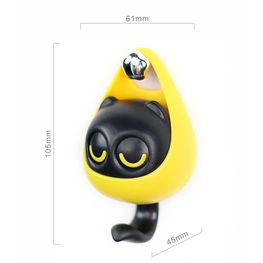 PeekCat™ Cartoon Wall Hook – Self-Adhesive Big Eyes Cat Hanger for Keys, Hats, Scarves & More