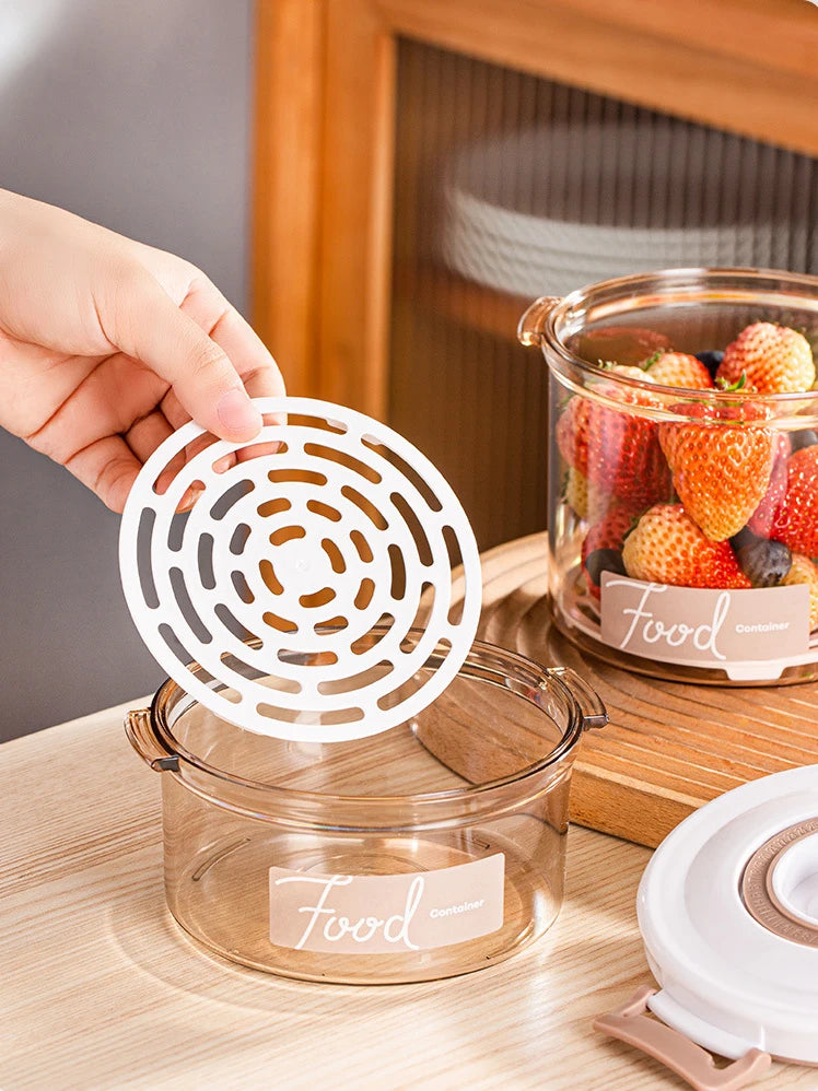 Vacuum Food Storage Box Fresh-Keeping Canister Sealed Storage Container Large Capacity Food Dispenser Kitchen Storage Box