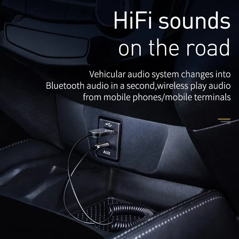 Baseus BA01 Bluetooth 5.0 AUX USB Adapter: Wireless Audio Dongle for Car, Speakers & 3.5mm Devices