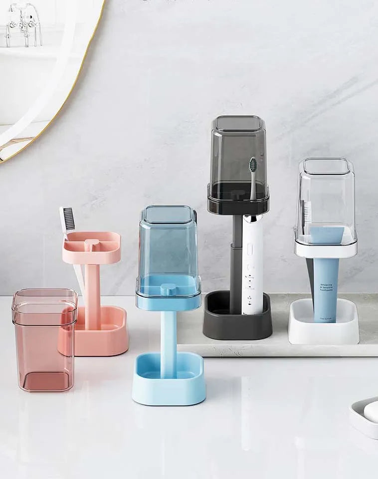PureSpace™ Minimalist Toothbrush Set – Elegant Storage and Hygiene for Modern Bathrooms