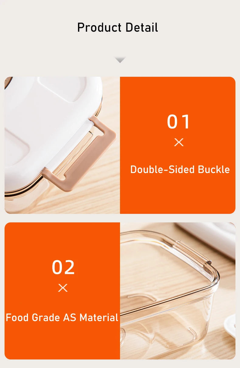 Vacuum Food Storage Box Fresh-Keeping Canister Sealed Storage Container Large Capacity Food Dispenser Kitchen Storage Box