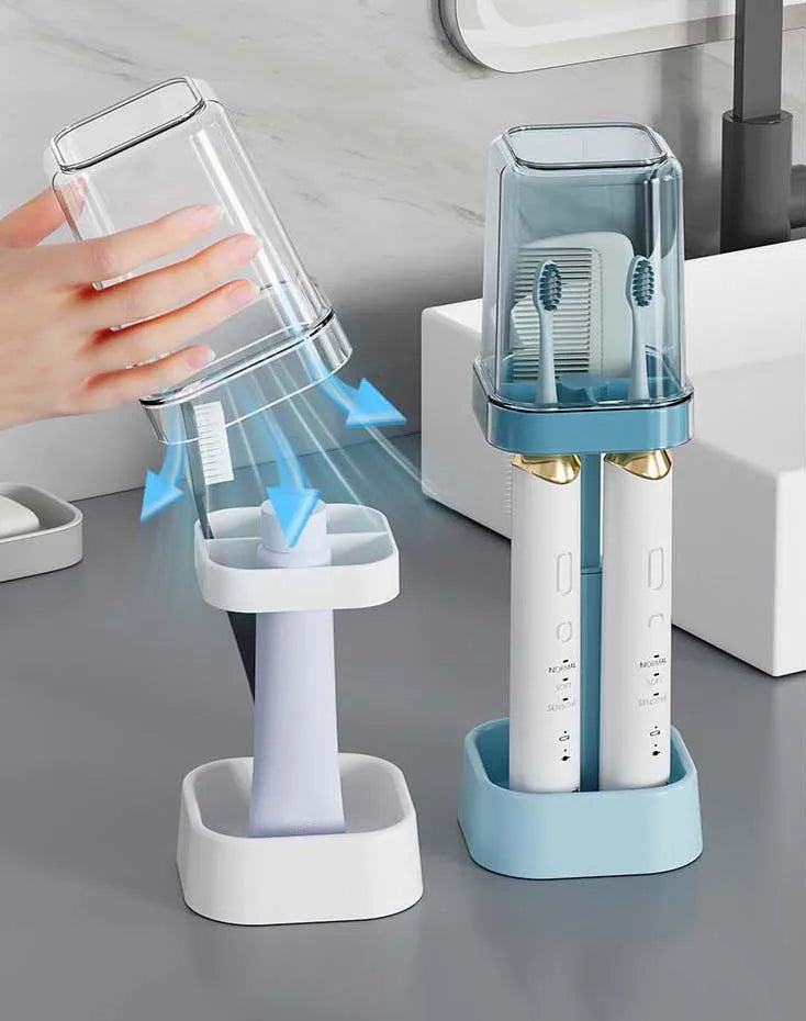 PureSpace™ Minimalist Toothbrush Set – Elegant Storage and Hygiene for Modern Bathrooms