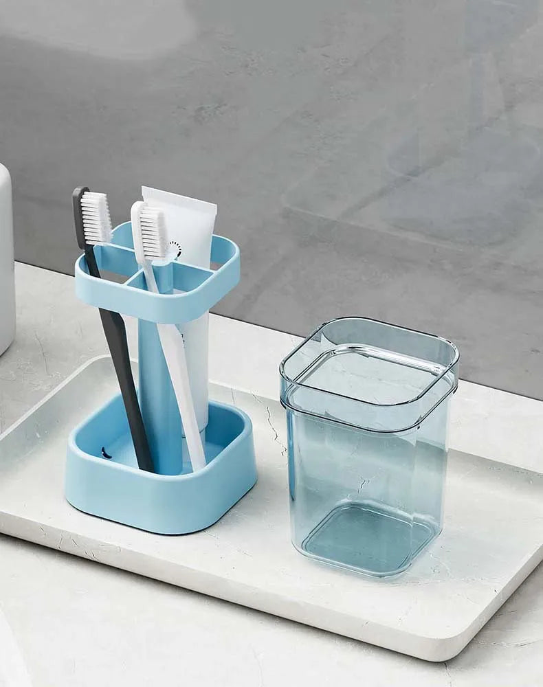 PureSpace™ Minimalist Toothbrush Set – Elegant Storage and Hygiene for Modern Bathrooms