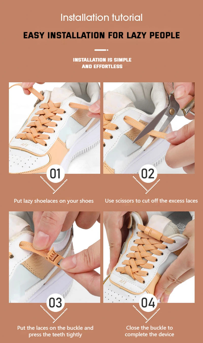 MagnoLace™ – Magnetic No-Tie Elastic Shoelaces