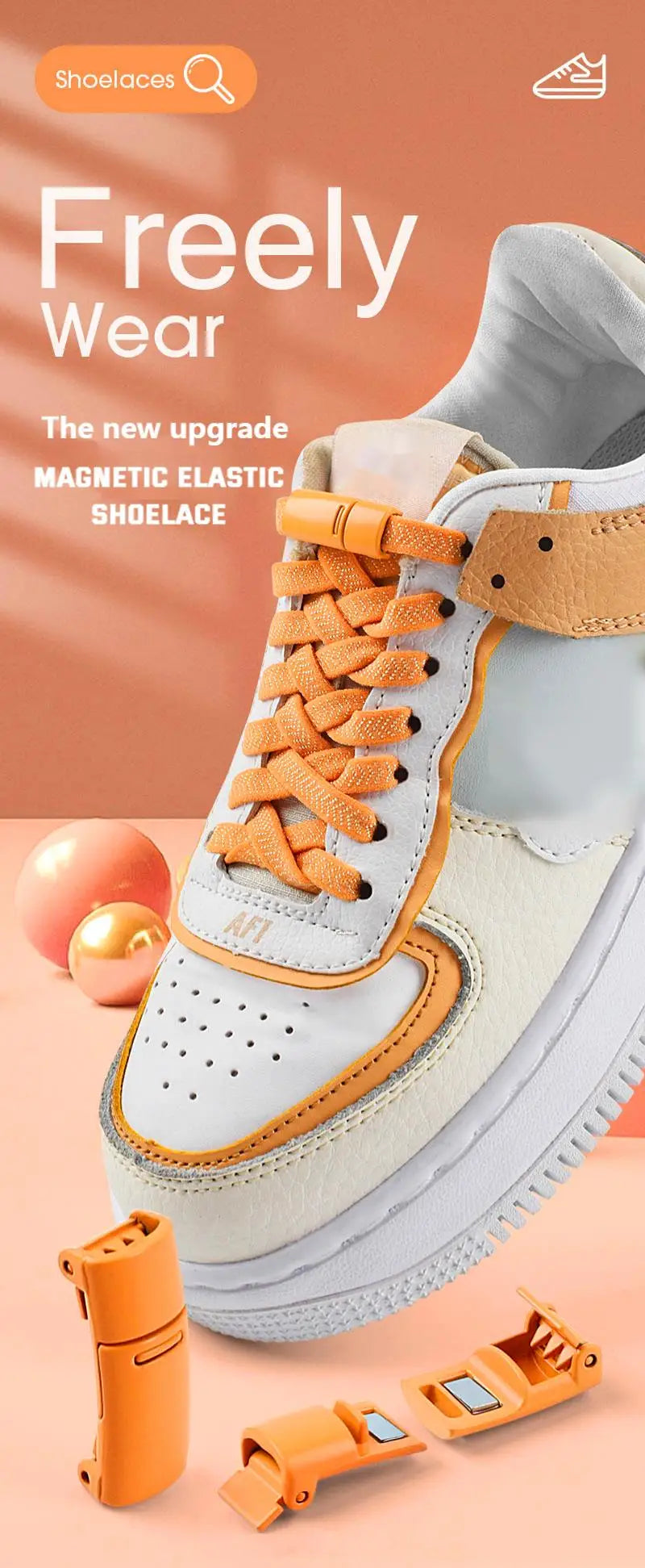 MagnoLace™ – Magnetic No-Tie Elastic Shoelaces