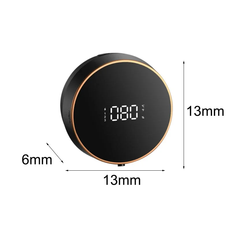 LED Wall-Mounted Automatic Liquid Soap Dispenser: Touchless Infrared Sensor | USB Rechargeable | Temperature Display | 300ml Foam Machine