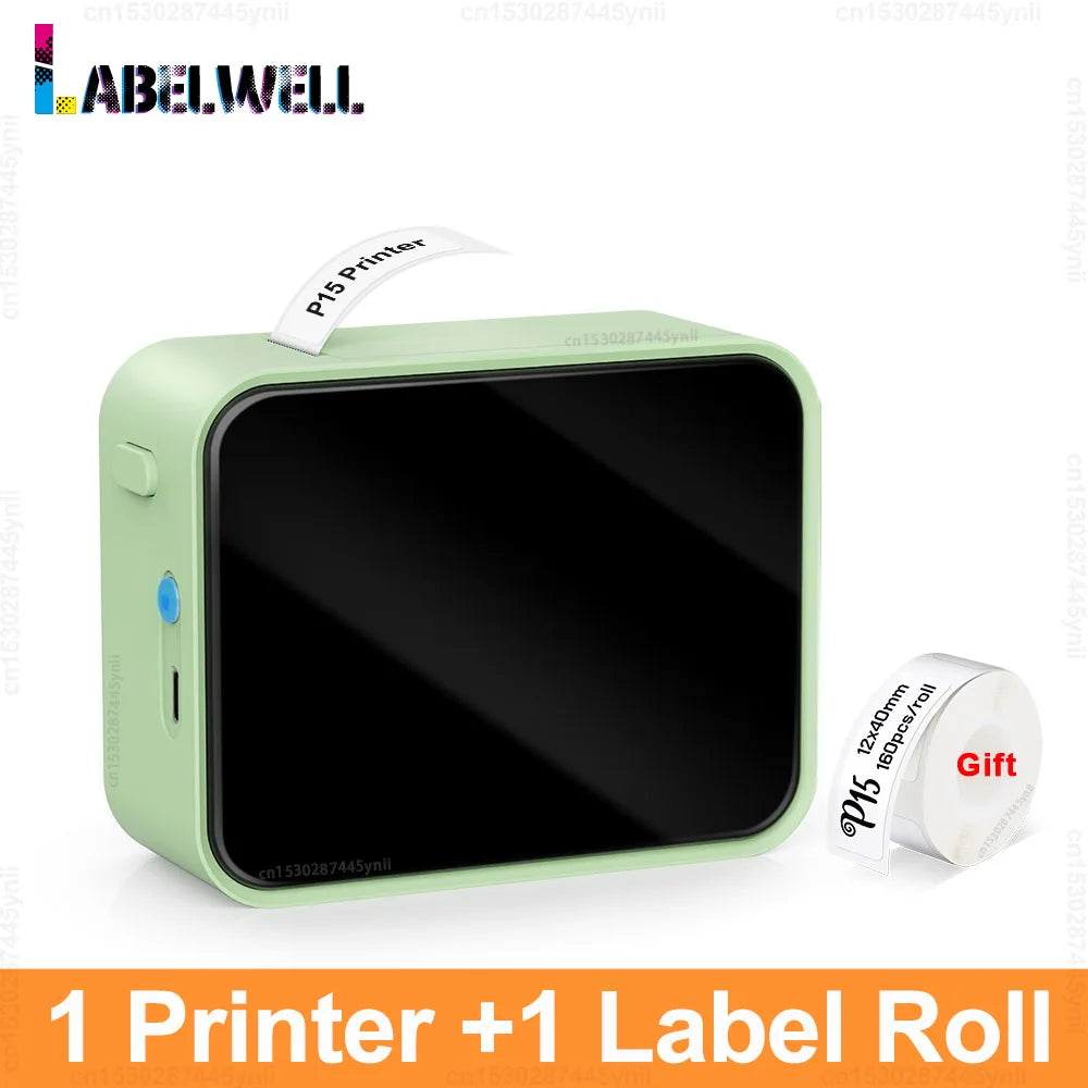 Labelwell P15 Mini Thermal Label Printer – Wireless Bluetooth Inkless Label Maker with Adhesive Paper | Compatible with Marklife App