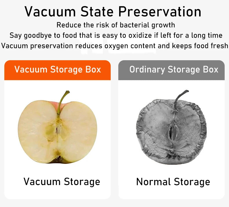 Vacuum Food Storage Box Fresh-Keeping Canister Sealed Storage Container Large Capacity Food Dispenser Kitchen Storage Box