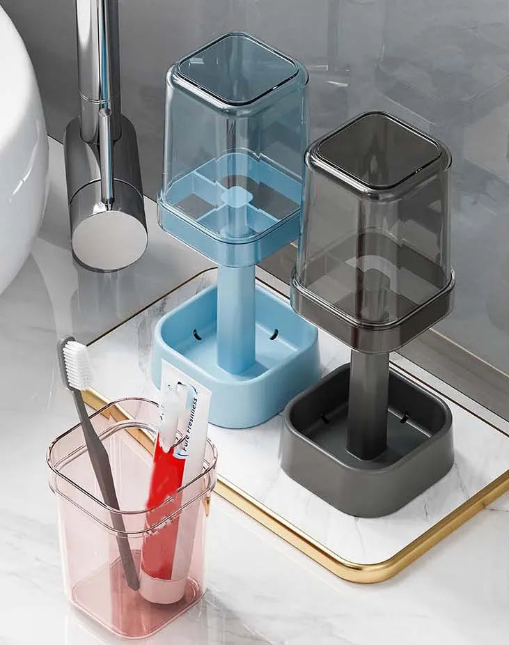 PureSpace™ Minimalist Toothbrush Set – Elegant Storage and Hygiene for Modern Bathrooms