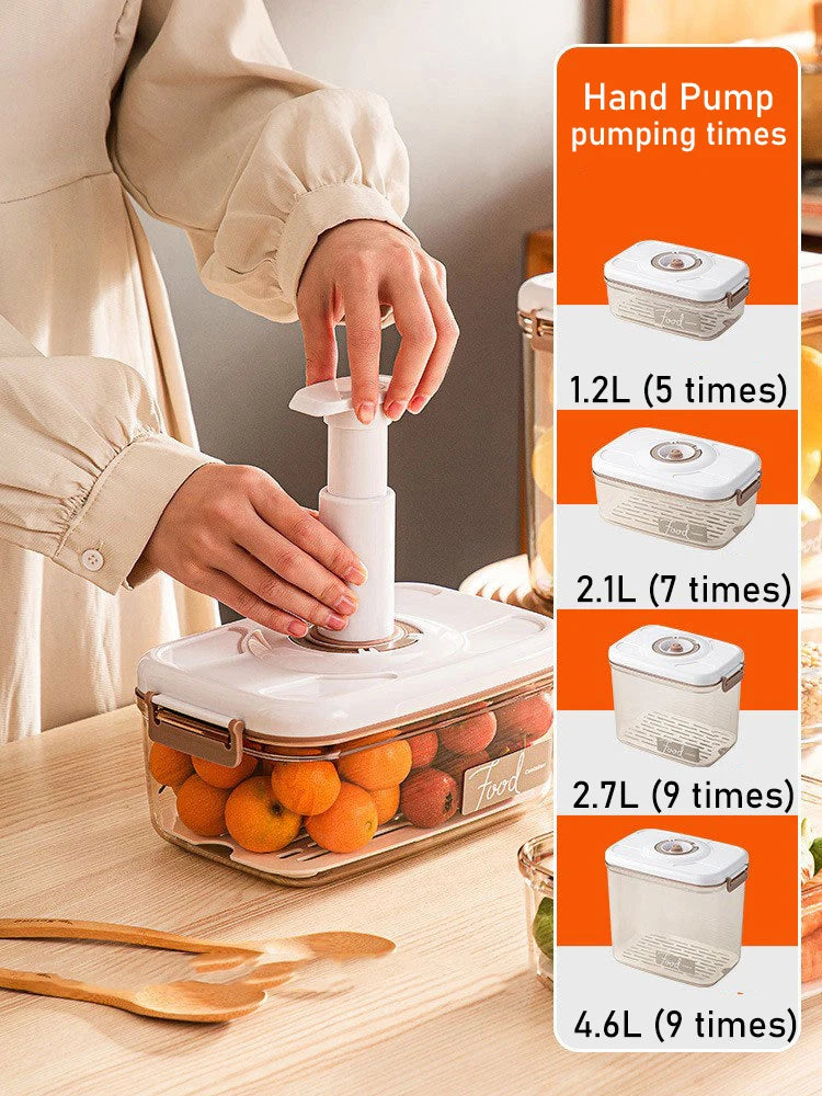 Vacuum Food Storage Box Fresh-Keeping Canister Sealed Storage Container Large Capacity Food Dispenser Kitchen Storage Box