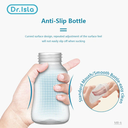 Dr.isla Breast Pump Manual Suction Milk Pump Feeding Breasts Pumps Milk Bottle Sucking Postpartum Supplies BPA Free