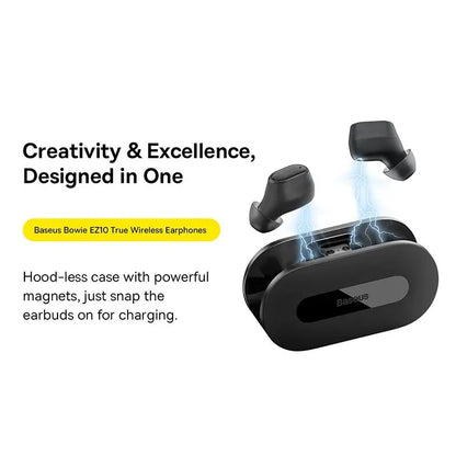 Baseus Bowie EZ10 True Wireless Earbuds: Bluetooth 5.3 25-30H Battery Mini In-Ear Fast Charging Low Latency