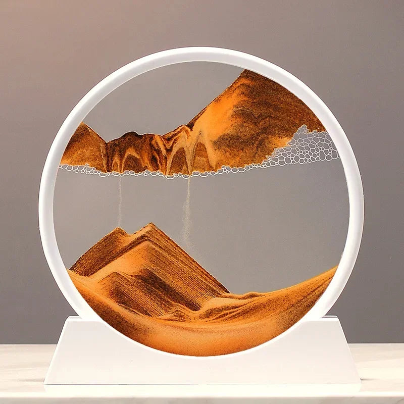 Paysage de sable : art de sable dynamique en 3D