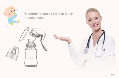 Dr.isla Breast Pump Manual Suction Milk Pump Feeding Breasts Pumps Milk Bottle Sucking Postpartum Supplies BPA Free