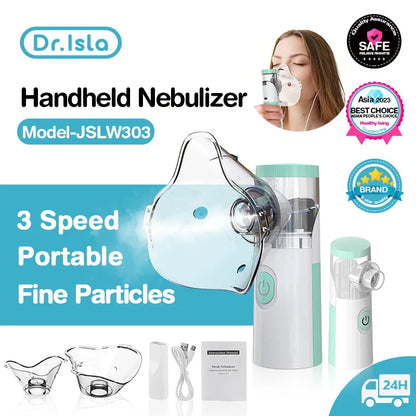 Dr.isla Medical Silent Mesh Nebulizer USB Charge Handheld Asthma Inhaler Atomizer Kids Adult Nebulizador Mini Portable Nebulizer