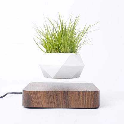 Levitating Air Bonsai Pot: Magnetic Floating & Rotating Planter for Home & Office Décor (Plant Not Included)