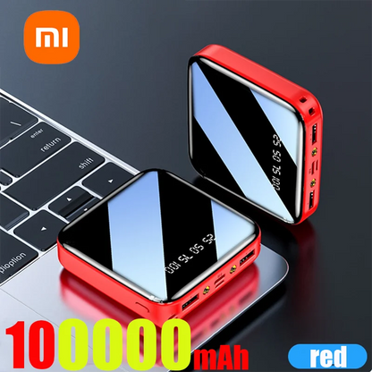 Xiaomi 200000mAh Mini Power Bank Portable Charger Mirror Screen LED Digital Powerbank External Battery for iPhone Xiaomi Huawei