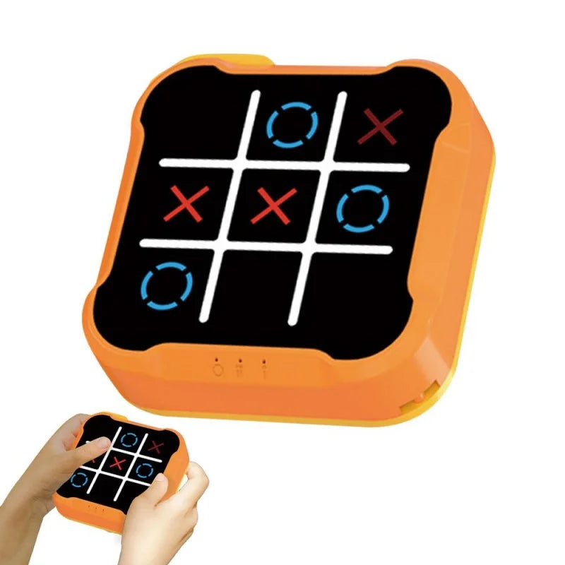 Jeu de société électronique multifonctionnel Tic-Tac-Toe Jeux de société Montessori Puzzle Jeu de table Jeu d'échecs Jeu d'échecs Portable pour adultes Enfants