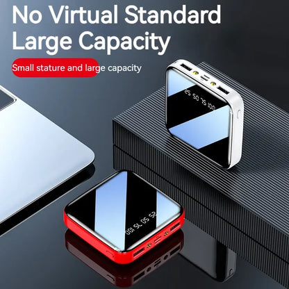 Xiaomi 200000mAh Mini Power Bank Portable Charger Mirror Screen LED Digital Powerbank External Battery for iPhone Xiaomi Huawei