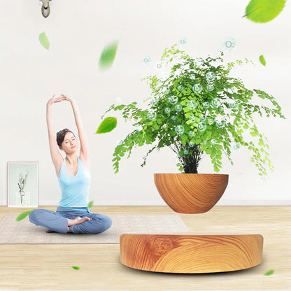 Levitating Air Bonsai Pot: Magnetic Floating & Rotating Planter for Home & Office Décor (Plant Not Included)