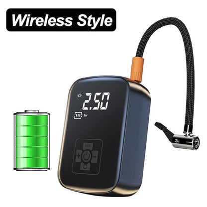 EAFC 150PSI Wireless Portable Air Compressor: 12V Rechargeable Tyre Inflator for Car, Motorcycle, Bike & Ball with LED Light & Auto Stop