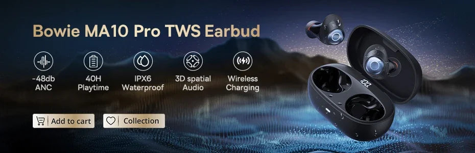 Baseus Bowie EZ10 True Wireless Earbuds: Bluetooth 5.3 25-30H Battery Mini In-Ear Fast Charging Low Latency