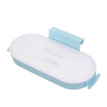 Wall-Mounted Rubbish Bag Holder Storage Rack Kitchen No Punching Hang Bracket Hook Cabinet Door Hanging Rack Kitchen Trash Can