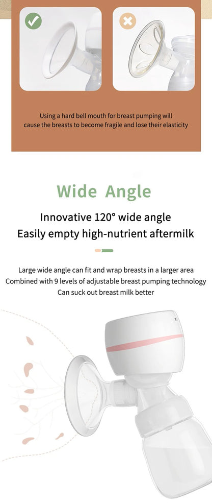 Dr.isla New Portable Electric Breast Pump USB Chargable Silent Portable Milk Extractor Automatic Milker Comfort Breastfeeding