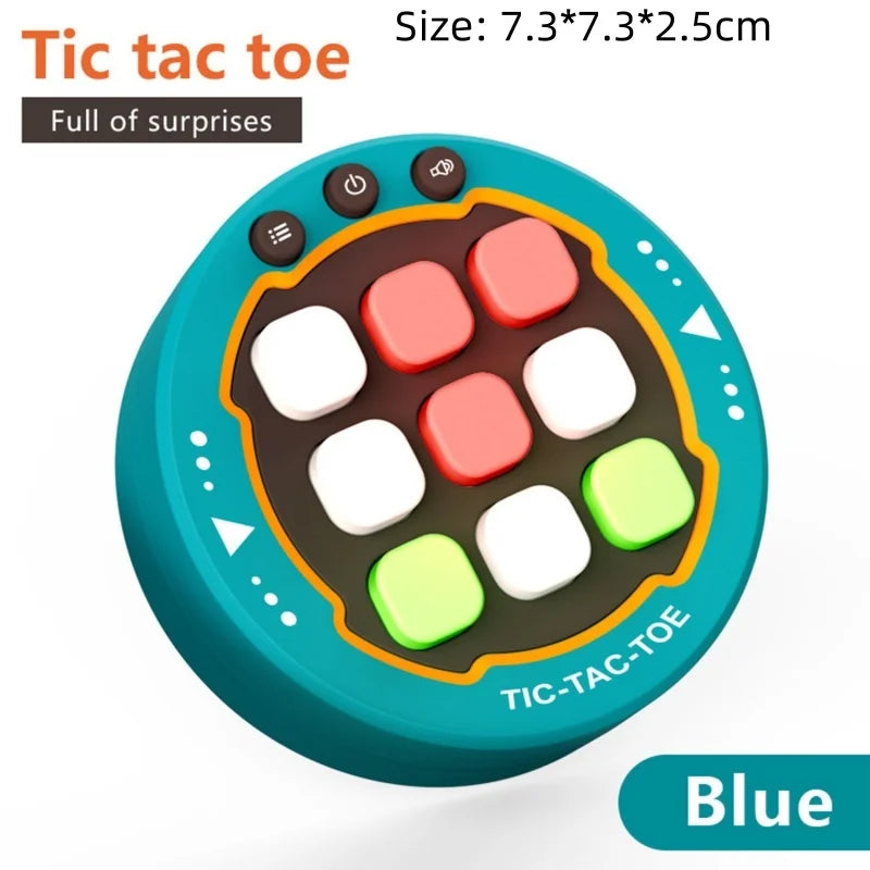 Jeu de société électronique multifonctionnel Tic-Tac-Toe Jeux de société Montessori Puzzle Jeu de table Jeu d'échecs Jeu d'échecs Portable pour adultes Enfants