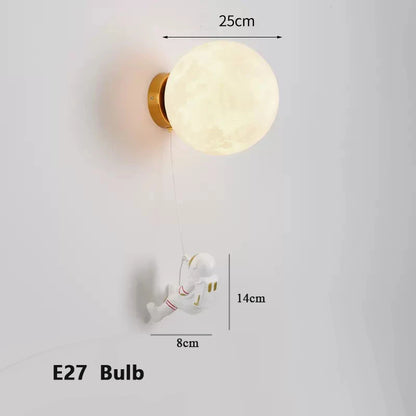 Moon Walker: Astronaut Wall Lamp with PLA Shade