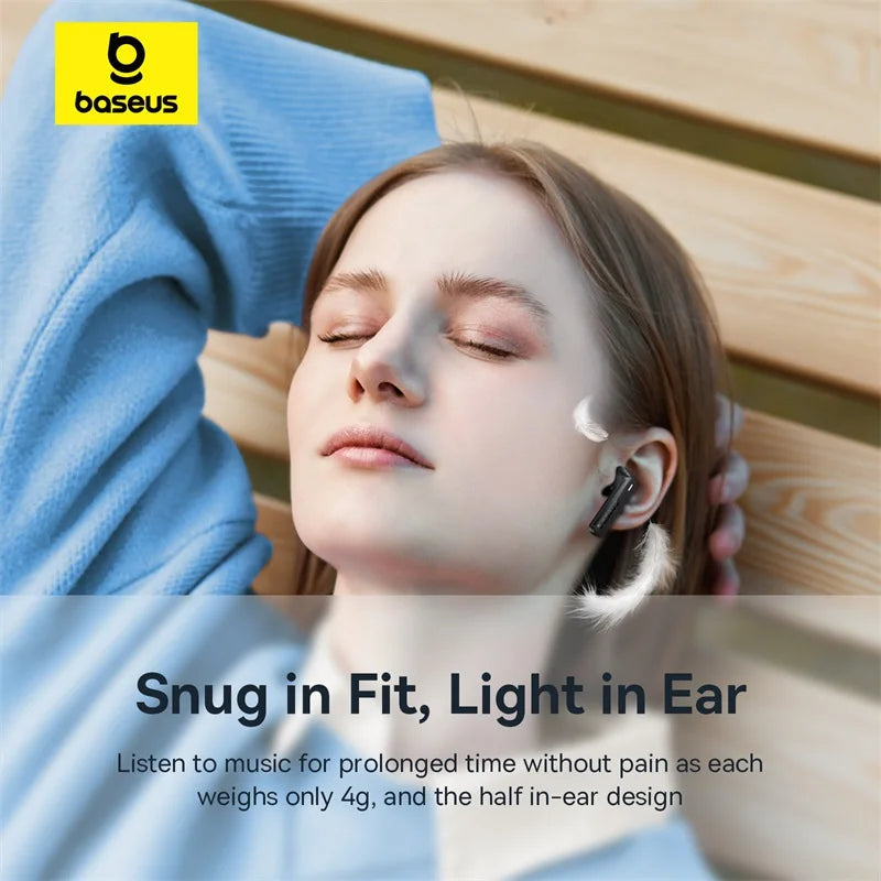 Baseus Bowie E16 Wireless Earbuds  Bluetooth: 30H Battery  IPX4 Waterproof Type-C Charging Case
