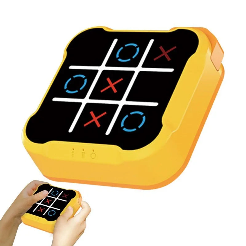 Tablero electrónico multifuncional de tres en raya, juego de mesa Montessori, juego de ajedrez, juego de ajedrez portátil para adultos y niños