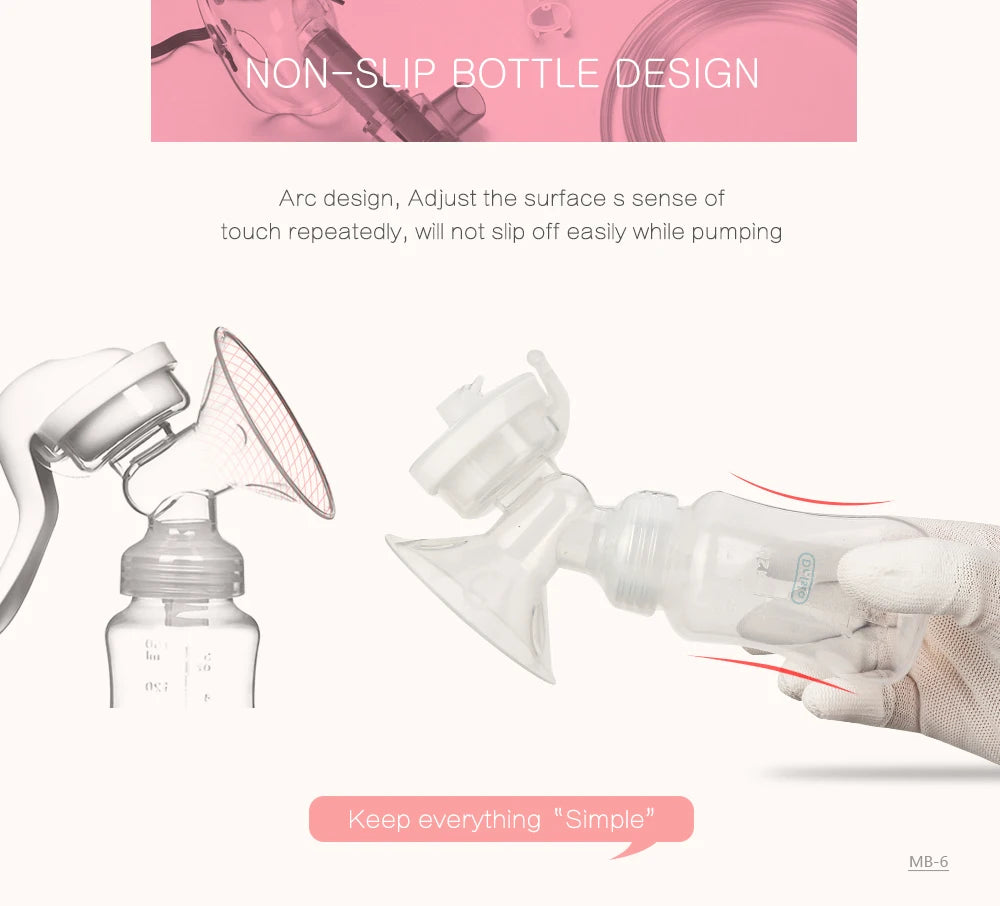 Dr.isla Breast Pump Manual Suction Milk Pump Feeding Breasts Pumps Milk Bottle Sucking Postpartum Supplies BPA Free