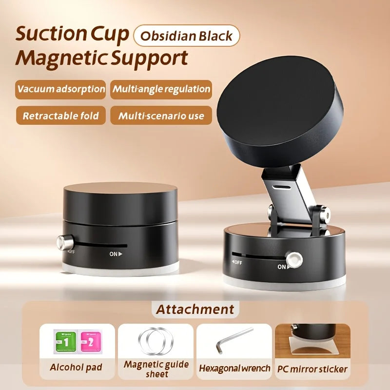 Vacuum Magnetic Suction Cup Folding Swivel Stand Double-sided Suction Cup For Universal Vacuum Swivel Stand Mobile Phone Holder