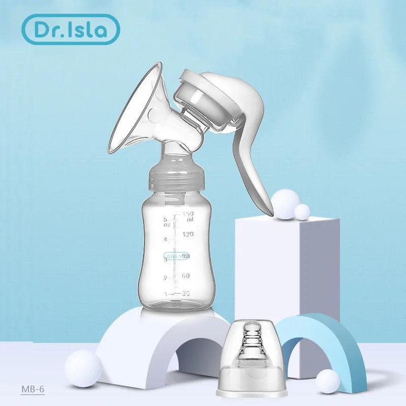 Dr.isla Breast Pump Manual Suction Milk Pump Feeding Breasts Pumps Milk Bottle Sucking Postpartum Supplies BPA Free