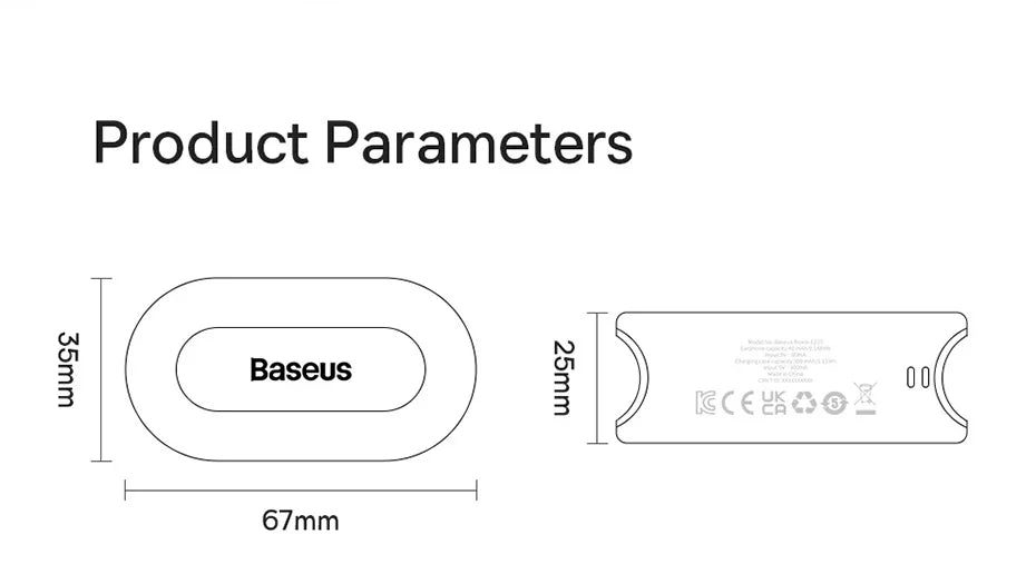 Baseus Bowie EZ10 True Wireless Earbuds: Bluetooth 5.3 25-30H Battery Mini In-Ear Fast Charging Low Latency