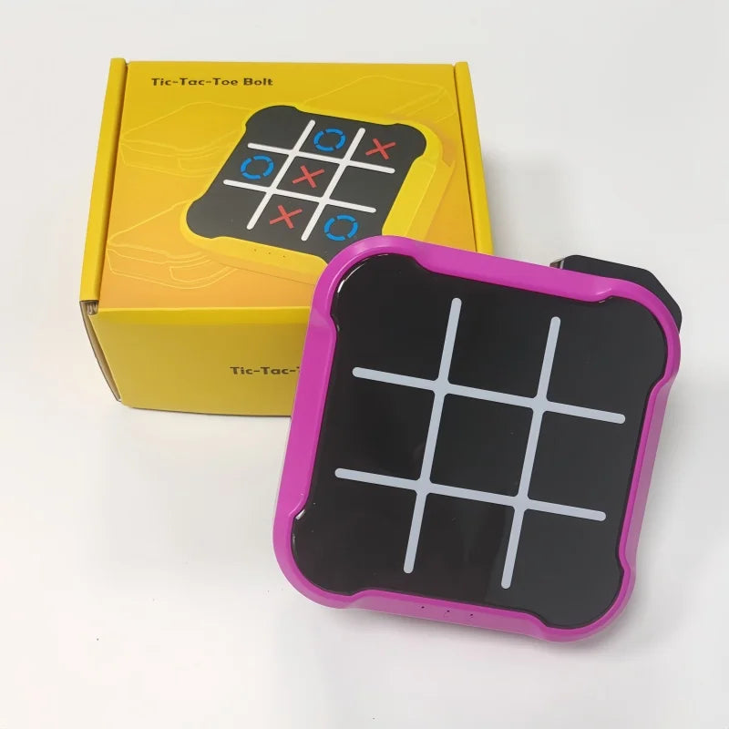 Jeu de société électronique multifonctionnel Tic-Tac-Toe Jeux de société Montessori Puzzle Jeu de table Jeu d'échecs Jeu d'échecs Portable pour adultes Enfants