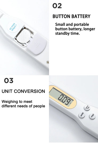 Digital Kitchen Scale Mini Spoon Scale LCD Electronic Food Scale 0.1-500g Weight Measuring Kitchen Tool For Milk Coffee Baking
