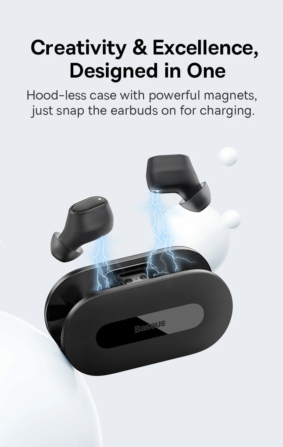 Baseus Bowie EZ10 True Wireless Earbuds: Bluetooth 5.3 25-30H Battery Mini In-Ear Fast Charging Low Latency