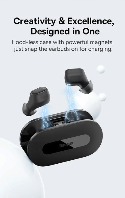 Baseus Bowie EZ10 True Wireless Earbuds: Bluetooth 5.3 25-30H Battery Mini In-Ear Fast Charging Low Latency