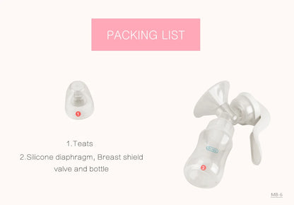 Dr.isla Breast Pump Manual Suction Milk Pump Feeding Breasts Pumps Milk Bottle Sucking Postpartum Supplies BPA Free