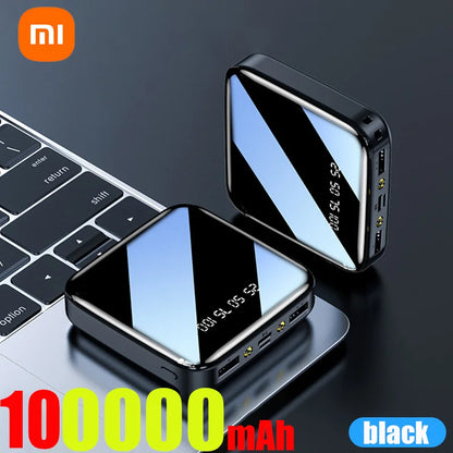 Xiaomi 200000mAh Mini Power Bank Portable Charger Mirror Screen LED Digital Powerbank External Battery for iPhone Xiaomi Huawei