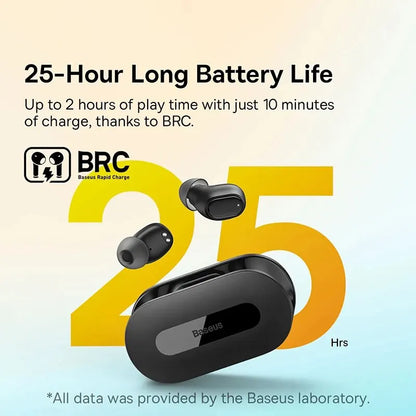 Baseus Bowie EZ10 True Wireless Earbuds: Bluetooth 5.3 25-30H Battery Mini In-Ear Fast Charging Low Latency