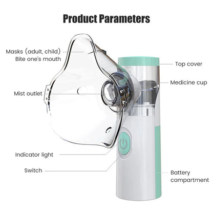 Dr.isla Medical Silent Mesh Nebulizer USB Charge Handheld Asthma Inhaler Atomizer Kids Adult Nebulizador Mini Portable Nebulizer