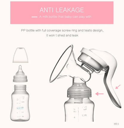 Dr.isla Breast Pump Manual Suction Milk Pump Feeding Breasts Pumps Milk Bottle Sucking Postpartum Supplies BPA Free